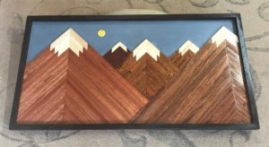 Mountain Scene Wall Hanging - 41x 21”