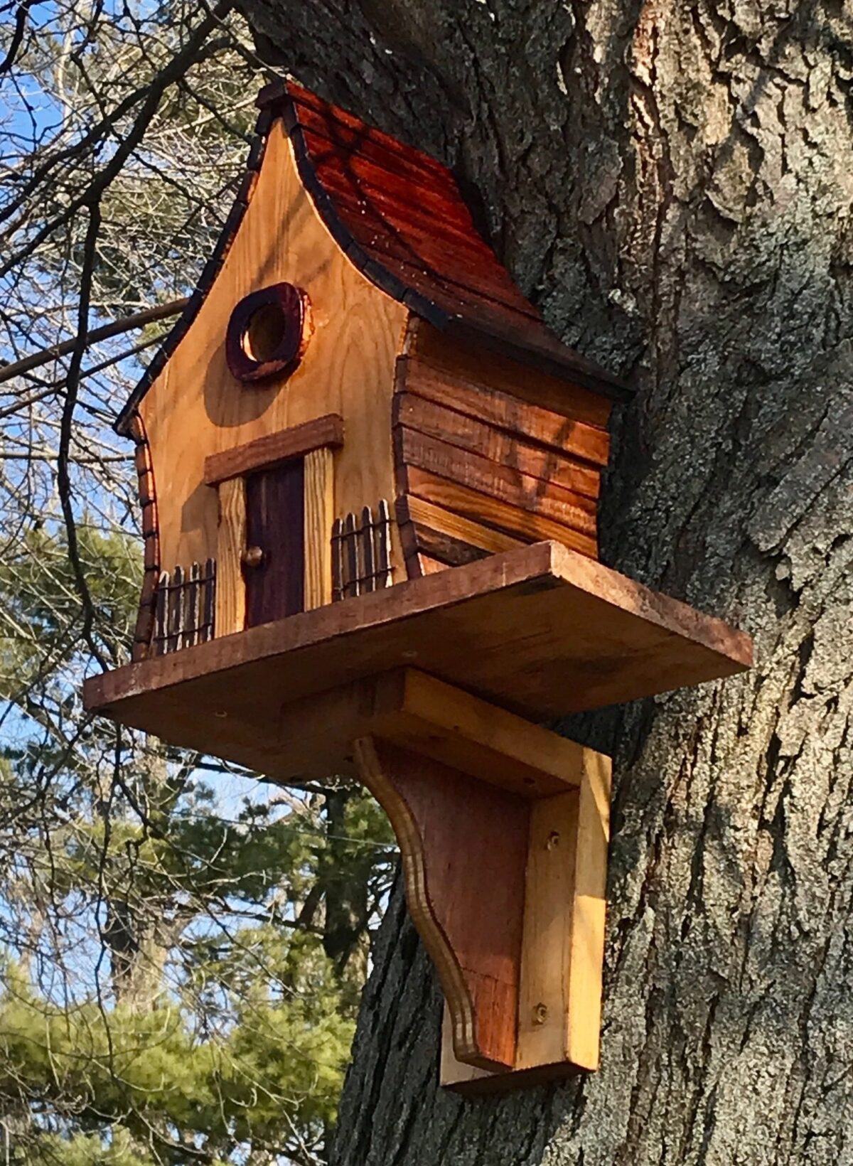 Chalet Style Birdhouse with carport