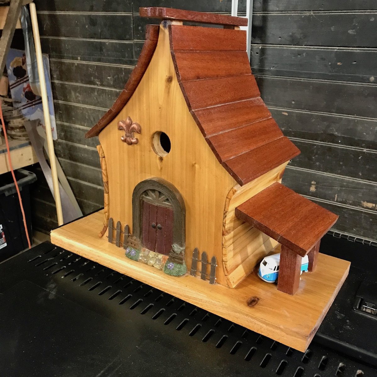 Chalet Style Birdhouse with carport