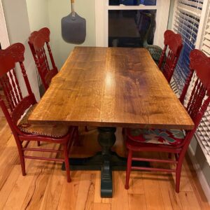 White oak dinning room table