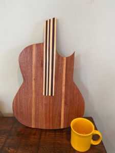 Les Paul guitar cutting board